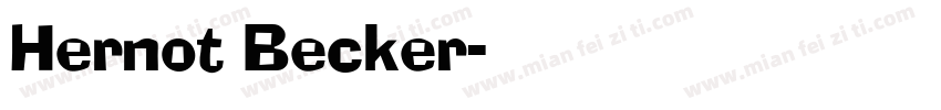 Hernot Becker字体转换